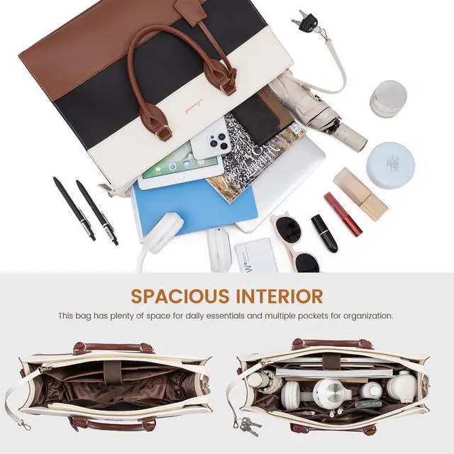 Alt view image 4 of 5 - LOVEVOOK Laptop Tote Bag for Women, Work Totes Business Office Computer Briefcase with Clutch Purse