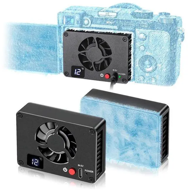 Alt view image 3 of 5 - Mcoplus Quiet Semiconductor Radiator Camera Heatsink Cooler Fan for Sony for Cano for Fuji for Nikon, Camera Cooling Fan for A7M4 ZVE1 A6700 A7C2 ZV E10 ZV1 for XT4 for R6 R7