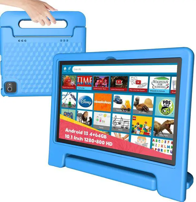 Main image of NOBKLEN Upgraded Kids Learning Tablet - Octa-core Processor, 10.1" HD Display, Preloaded Educational Apps, Parental Controls, Kid-Proof Case, and Long Battery Life