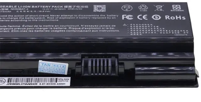 Alt view image 5 of 5 - Tanch NH50BAT-4 6-87-NH50S-41C00 6-87-NH50S-42D01 6-87-NH50S-41C01 6-87-NH5ES-41D00 Laptop Battery for Hasee G8-CT7NK G7M-CT7NK G7-CT7VK G8-CT7NA G7-CT7NA G7-CT7NK G70R 14.4V 3275mAh 48.96W