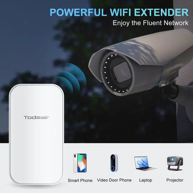 Alt view image 2 of 5 - Outdoor WiFi ExtenderWiFi Booster | Repeater & AP ModeIP65 Weatherproof | Up to 300Mbps WiFi Repeater | Easy Set Up WiFi Repeater Wireless Signal Booster with Ethernet Port