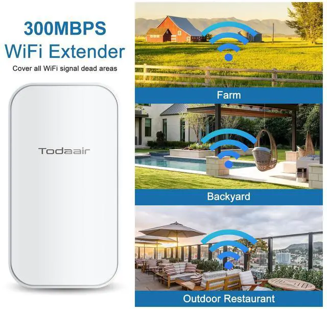Alt view image 4 of 5 - Outdoor WiFi ExtenderWiFi Booster | Repeater & AP ModeIP65 Weatherproof | Up to 300Mbps WiFi Repeater | Easy Set Up WiFi Repeater Wireless Signal Booster with Ethernet Port