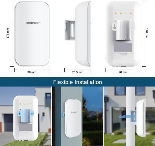 Alt view image 5 of 5 - Outdoor WiFi ExtenderWiFi Booster | Repeater & AP ModeIP65 Weatherproof | Up to 300Mbps WiFi Repeater | Easy Set Up WiFi Repeater Wireless Signal Booster with Ethernet Port