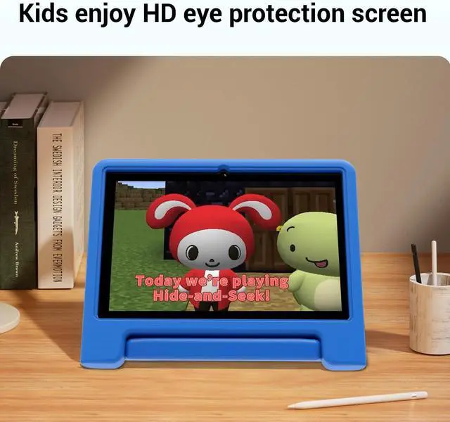 Alt view image 4 of 5 - Kids Tablet 10 inch, Android 13 Tablet for Kids with Google Kids Space, Pre-Installed Educational Apps and Parental Control, Gift for Kids, 2+32GB Storage, 5000mAh, EVA Case (Blue)