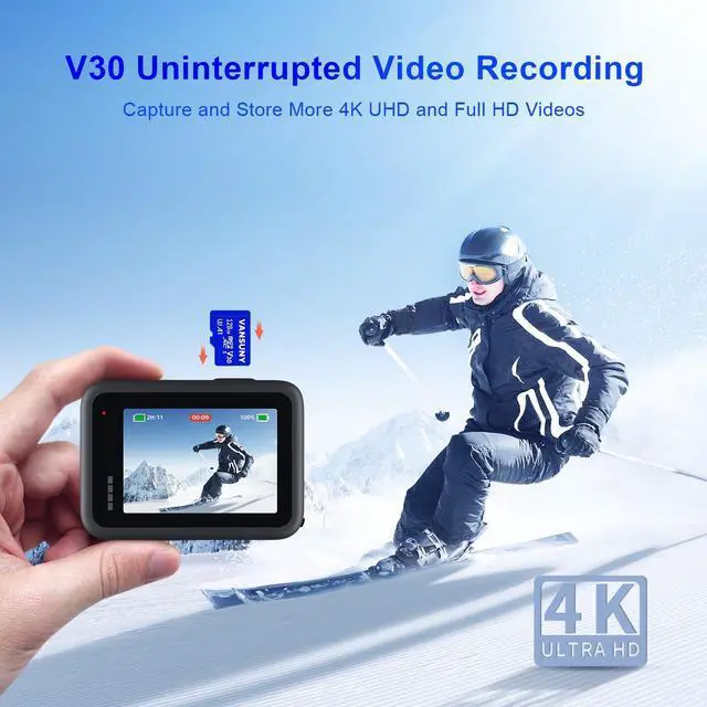 Alt view image 4 of 5 - Vansuny Micro SD Card 128GB 5 Pack microSDXC Memory Cards with SD Adapter A1 App Performance V30 4K Video Recording C10 U3 Micro SD for Phone, Security Camera, Dash Cam, Action Camera
