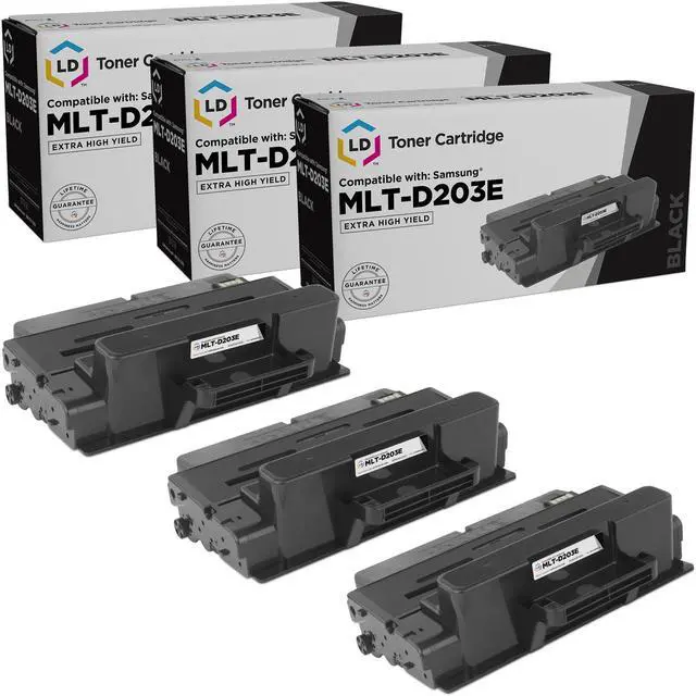 Alt view image 7 of 13 - LD Products Compatible Toner Cartridge Replacement for Samsung MLT-D203E Extra High Yield (Black, 3-Pack)