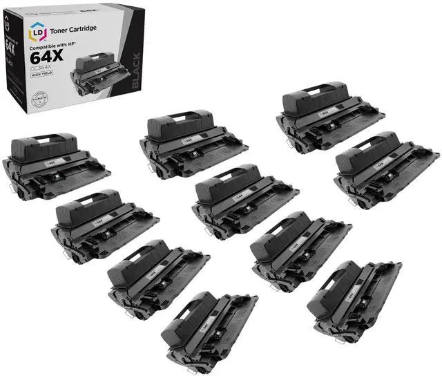 Main image of LD Products 10-pack CC364X 64X HY Black Laser Toner Cartridge for HP LaserJet