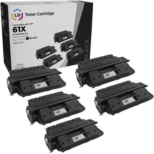 Main image of LD Reman Replacement 5pk C8061X HY for HP 61X Black 4100mf 4100dtn 4100n 4101mfp