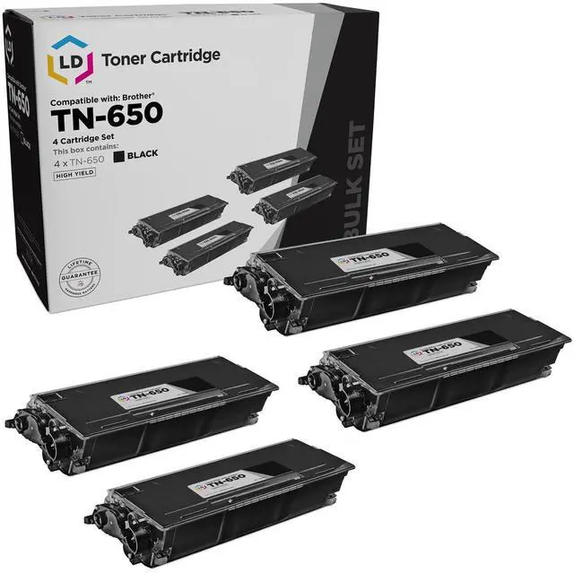 Main image of LD 4PK Compatible Black TN650 High Yield for Brother DCP-8050DN DCP-8080 HL-5340