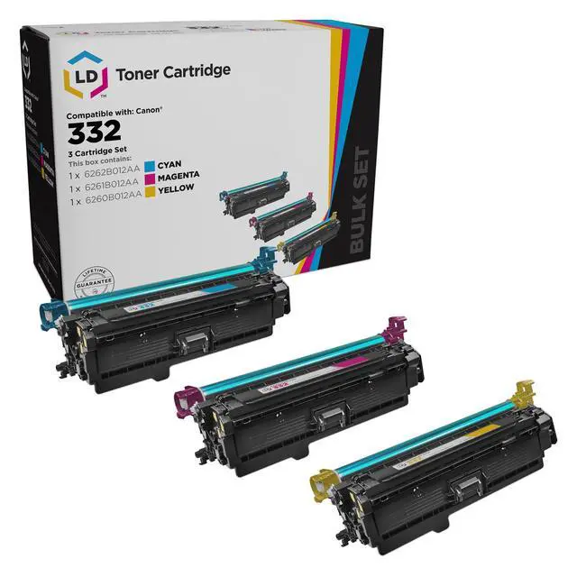 Main image of LD Reman Canon 332/332 II 3pk Toner 6262B012AA 6261B012AA 6260B012AA