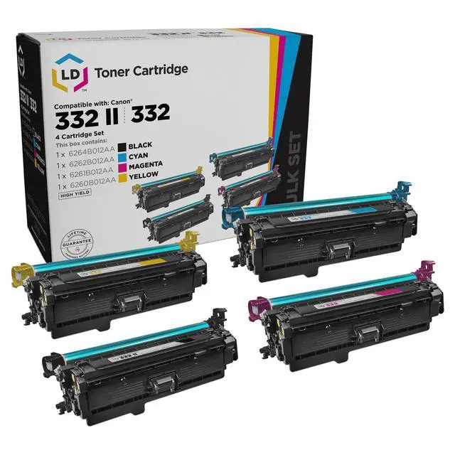 Main image of LD Reman Canon 332 4pk 6264B012 6262B012 6261B012 6260B012 LBP7780Cdn