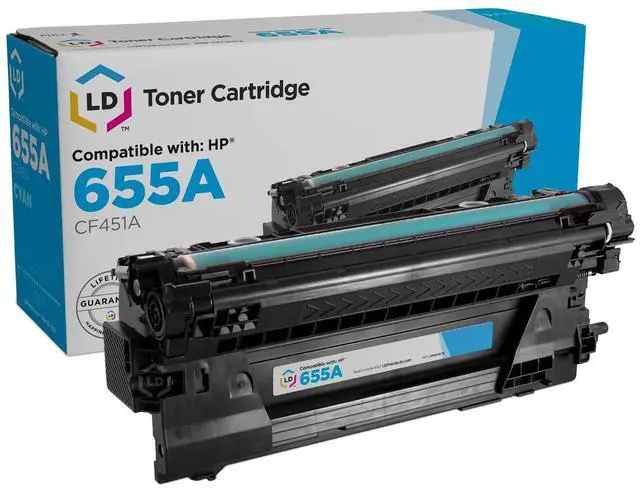 Main image of LD Compatible 655A CF451A Cyan Laser Toner Cartridge for HP M652 M653d M681 M682