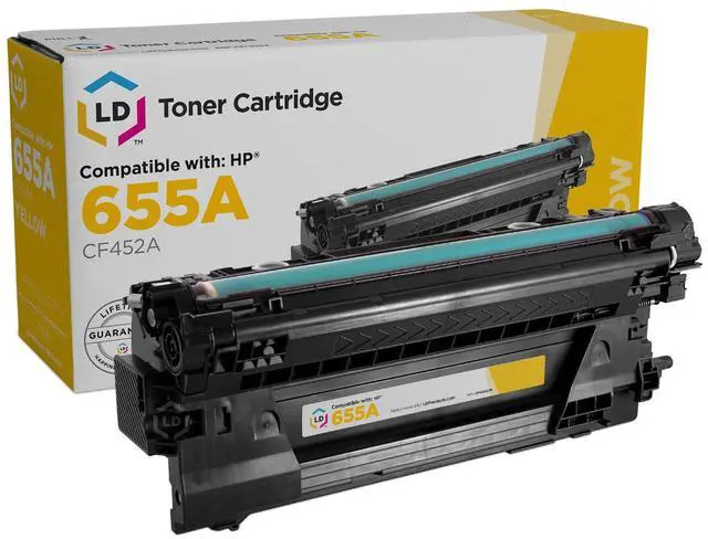 Main image of LD Compatible 655A CF452A Yellow Laser Toner Cartridge for HP M653dh M682z M681f