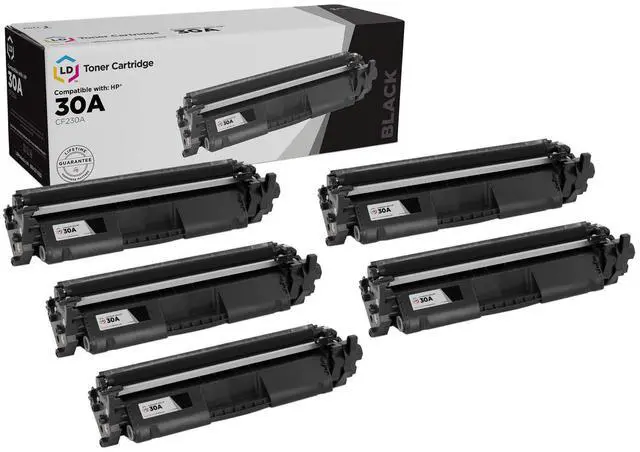 Main image of LD Products Compatible Replacements for HP 30A CF230A 30X CF230X Toner Cartridge (Black, 5-Pack) for use in HP Laserjet Pro: M203d, M203dn, M203dw, MFP M227d, MFP M227fdn, MFP M227fdw, MFP M227sdn