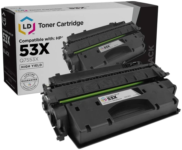Main image of LD Products Compatible Toner Cartridge Replacement for HP 53X Q7553X High Yield (Black) for use in HP Printer LaserJet P2015, P2015d, P2015dn, P2015x, M2727 MFP, M2727nf MFP, & M2727nfs MFP
