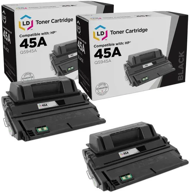 Main image of LD Compatible Replacements for HP 45A / Q5945A 2PK Black Toner Cartridges