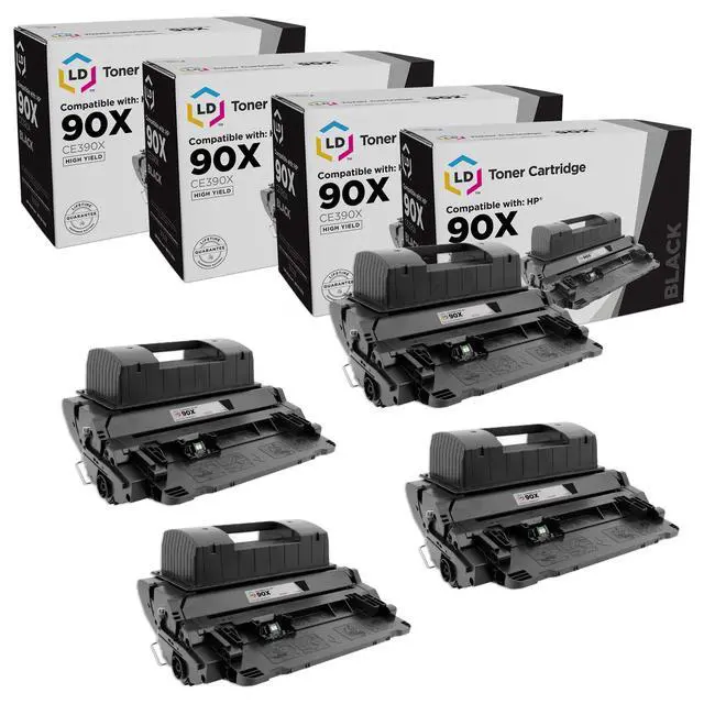 Main image of LD Compatible Toner Cartridge Replacement for HP 90X HighYield (Black, 4-Pack)