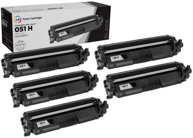 Main image of LD Compatible Replacement for Canon 051H HY Black Toner 5PK for use in LBP162dw