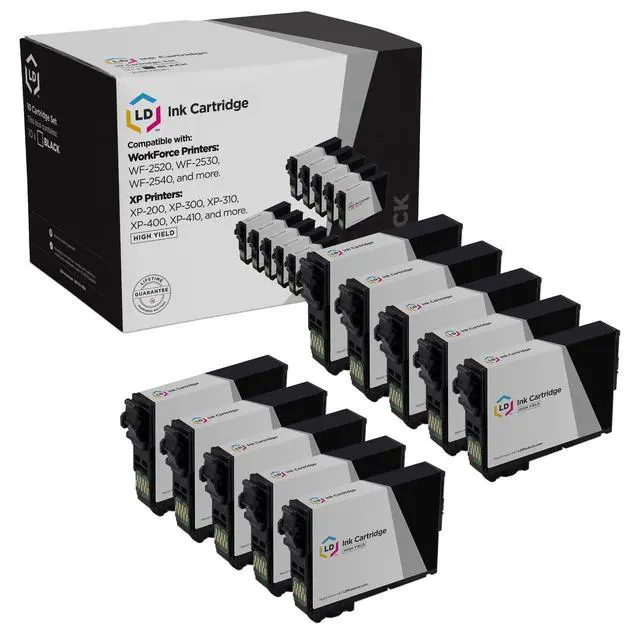 Main image of LD Products Remanufactured Ink Cartridge Replacements for Epson 200XL 200 XL T200XL120 High Yield (Black, 10-Pack)