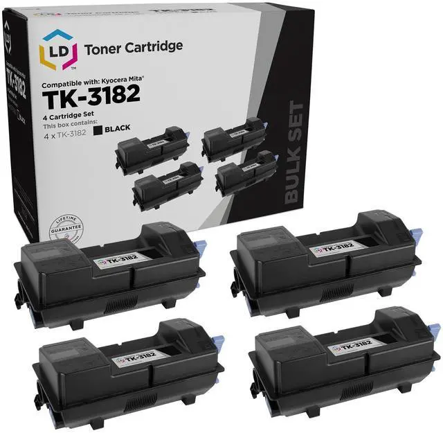 Main image of LD Compatible Kyocera TK-3182 (1T02T70US0) Black Toner 4-Pack for ECOSYS P3055dn