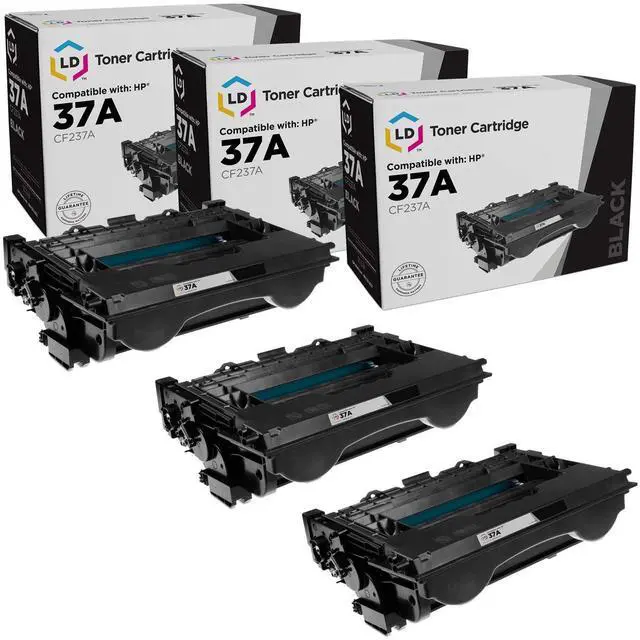 Main image of LD Products Compatible Toner Cartridge Replacement for HP 37A CF237A (Black, 3-Pack) for use in LaserJet Enterprise MFP: M632z, M607n, M607dn, M608n, M608dn, M608x, M609dh, M609dn, M609x, M609x & M631