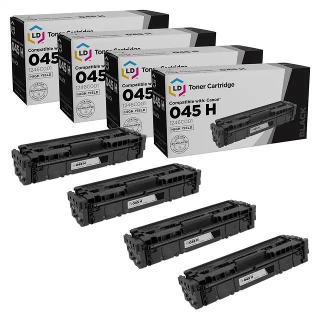 Main image of LD Replacement Toner Cartridge for Canon 045H 1246C001 High Yield (Black, 4-Pk)