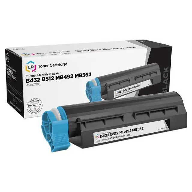 Alt view image 6 of 7 - LD Compatible Okidata 45807110 Black Toner 5PK for MB492, MB562w, B432dn, B512dn