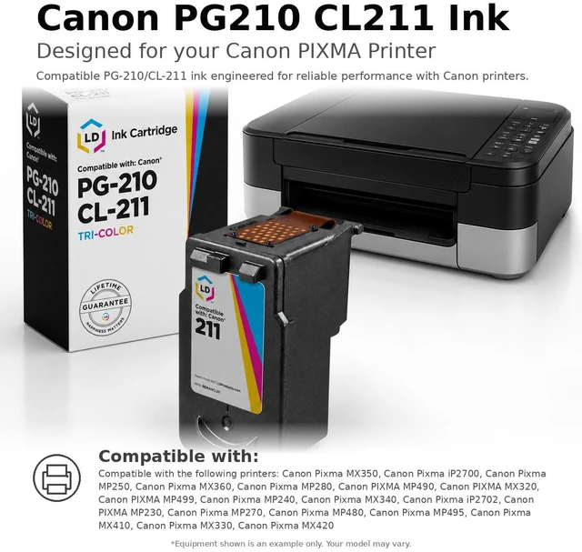 Alt view image 6 of 7 - LD Products Remanufactured Ink Cartridge Replacement for Canon PG-210 2974B001 (Black, 2 Cartridge Pack)