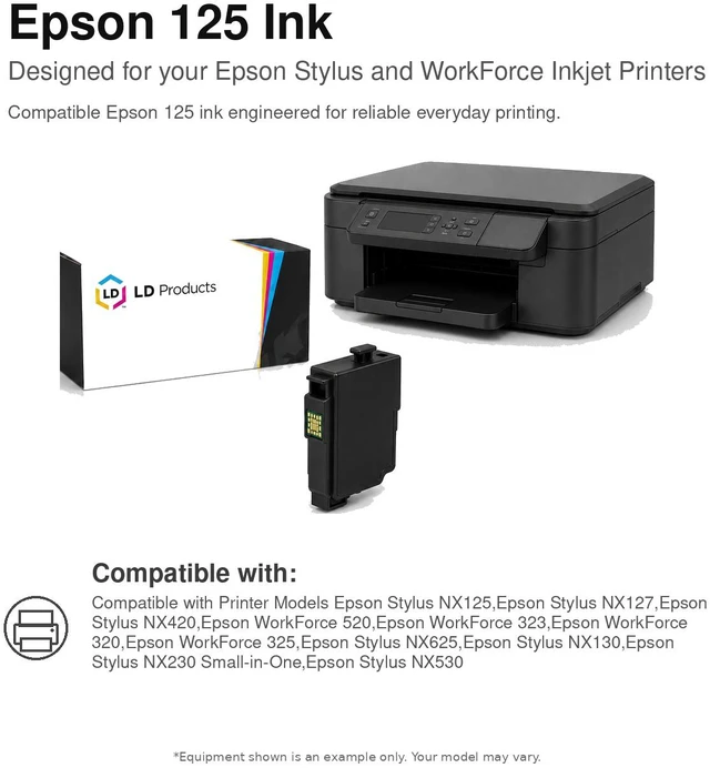 Alt view image 6 of 7 - LD Products Remanufactured Ink Cartridge Replacement for Epson 125 T125120 (Black, 4-Pack)