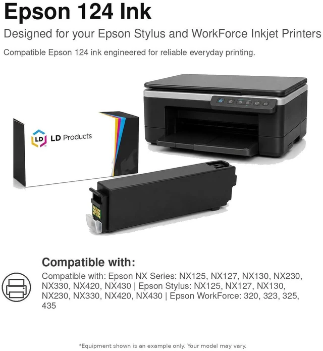 Alt view image 6 of 7 - LD Products Remanufactured Ink Cartridge Replacement for Epson 124 T124320 Moderate Yield (Magenta)