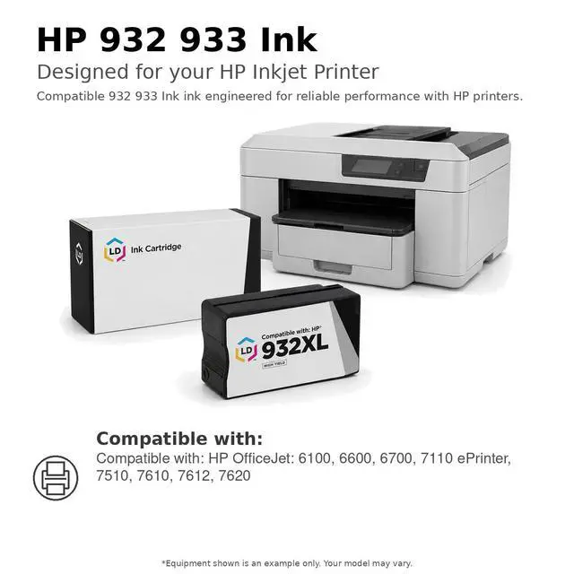 Alt view image 6 of 6 - LD Products Compatible Ink Cartridge Replacement for HP 933XL CN055AN High Yield (Magenta)
