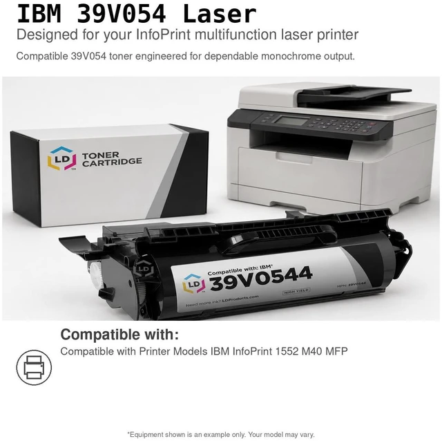 Alt view image 6 of 6 - LD Products Remanufactured Toner Cartridge Replacement for IBM 39V0544 High Yield (Single Black Cartridge)