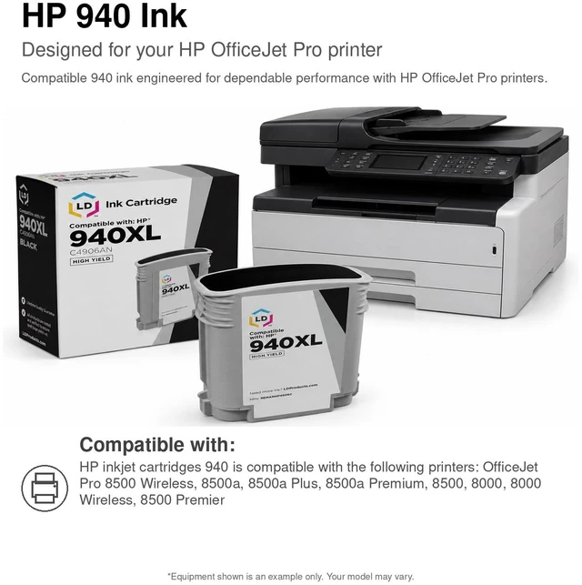Alt view image 6 of 7 - LD Products Remanufactured Ink Cartridge Replacement for HP 940XL High Yield (3 Black, 2 Cyan, 2 Magenta, 2 Yellow, 9-Pack)