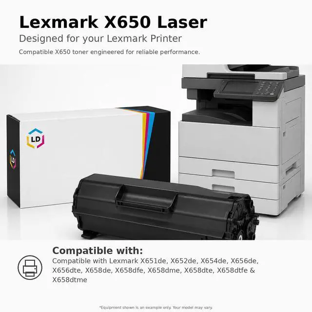 Alt view image 6 of 6 - LD © Remanufactured High Yield Black Laser Toner Cartridge for Lexmark X651H11A