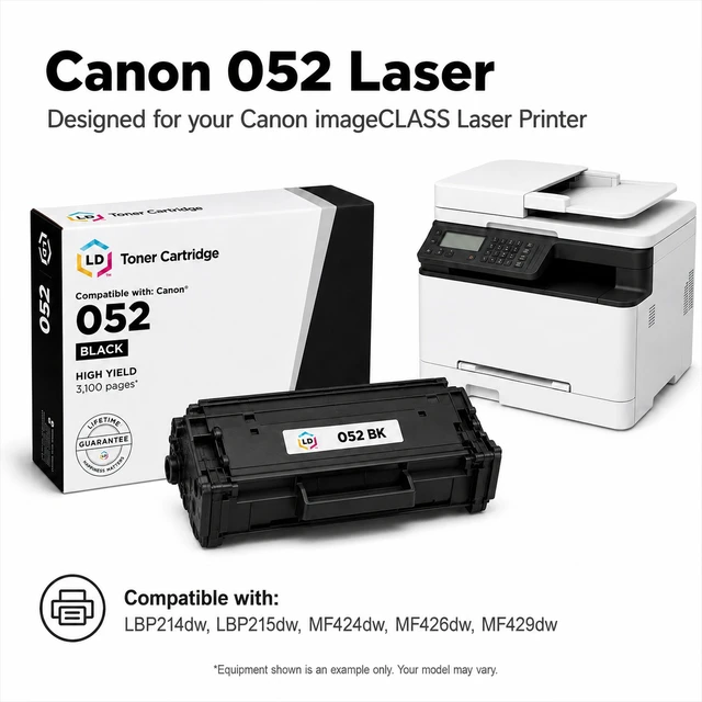 Alt view image 6 of 7 - LD Products Compatible Toner Cartridge Replacement for Canon 052 2199C001 (Black) for use with ImageCLASS LBP214dw, LBP215dw, MF424dw, MF426dw and MF429dw