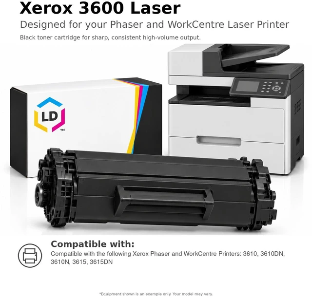 Alt view image 6 of 7 - LD Products Compatible Toner Cartridge Replacement for Xerox 106R02731 Extra High Yield (Black, 2-Pack)