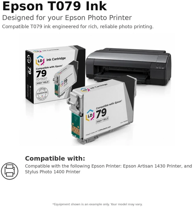 Alt view image 6 of 7 - LD Products Remanufactured Ink Cartridge Replacement for Epson 79 T079420 High Yield (Yellow)