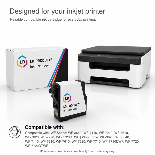 Alt view image 6 of 7 - LD Products Remanufactured Ink Cartridge Replacement for Epson 252XL 252 XL T252XL420 High-Capacity (Yellow)
