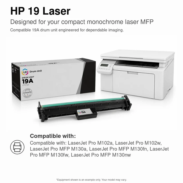 Alt view image 6 of 7 - LD Products Compatible Drum Unit Replacement for HP 19A CF219A