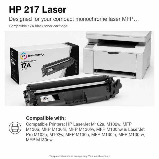 Alt view image 6 of 7 - LD Products Compatible Toner Cartridge Replacement for HP 17A CF217A (Black, 2-Pack)