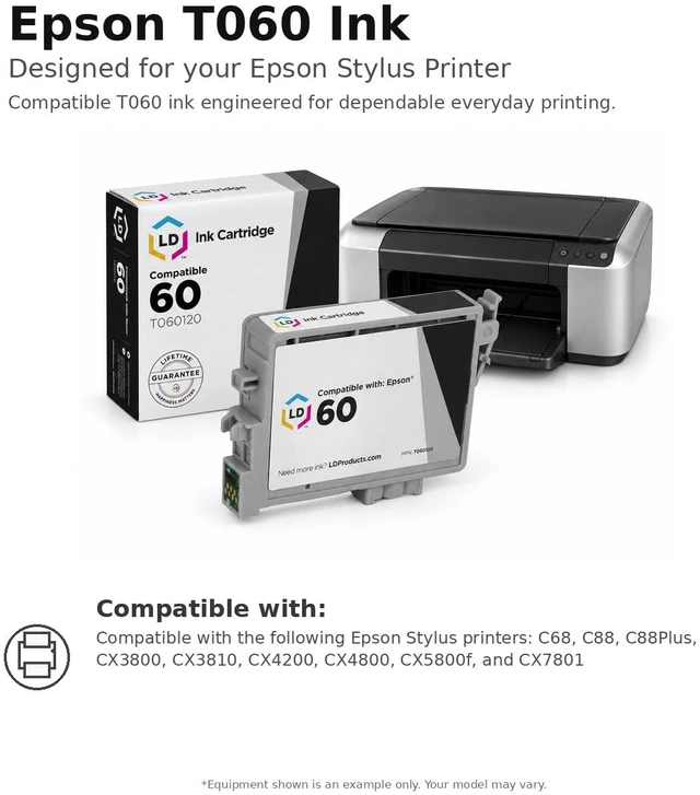 Alt view image 6 of 7 - LD Products Remanufactured Ink Cartridge Replacement for Epson 60 (4 Black, 2 Cyan, 2 Magenta, 2 Yellow, 10-Multipack)