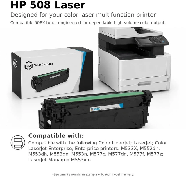 Alt view image 6 of 7 - LD Products Compatible Toner Cartridge Replacement for HP 508X CF360X High Yield (Black)