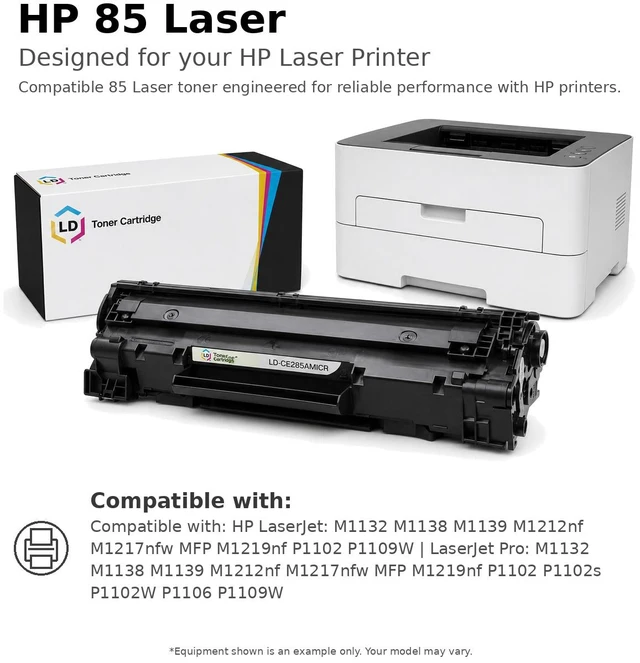 Alt view image 6 of 7 - LD Products Compatible Toner Cartridge Replacement for HP 85A CE285A (Black Single)