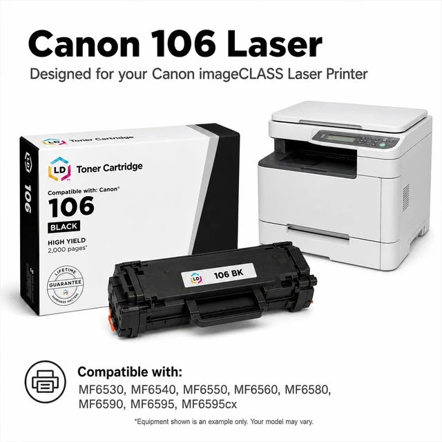 Alt view image 6 of 7 - LD Products Compatible Toner Cartridge Replacement for Canon 106 0264B001AA (Black)