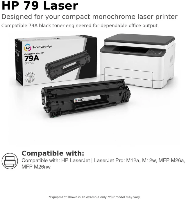 Alt view image 6 of 7 - LD Compatible HP CF279A Set of 3 Toner Cartridges for LaserJet Pro M12a & M12w