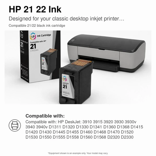 Alt view image 6 of 7 - LD Products Remanufactured Ink Cartridge Replacement for HP 21 C9351AN (Black, 6-Pack)