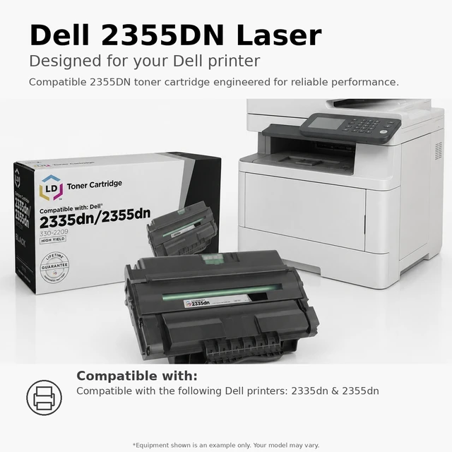 Alt view image 6 of 7 - LD Products Toner Cartridge Compatible with Replacement for Dell 330-2209 NX994 High Yield (Single Black)