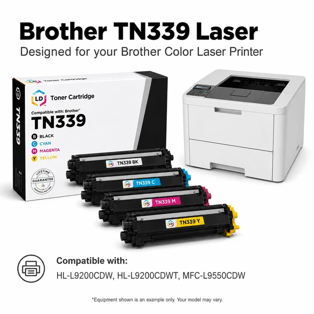 Alt view image 6 of 7 - LD Products Compatible Toner Cartridge Replacement for Brother TN-339Y Extra High Yield (Yellow)