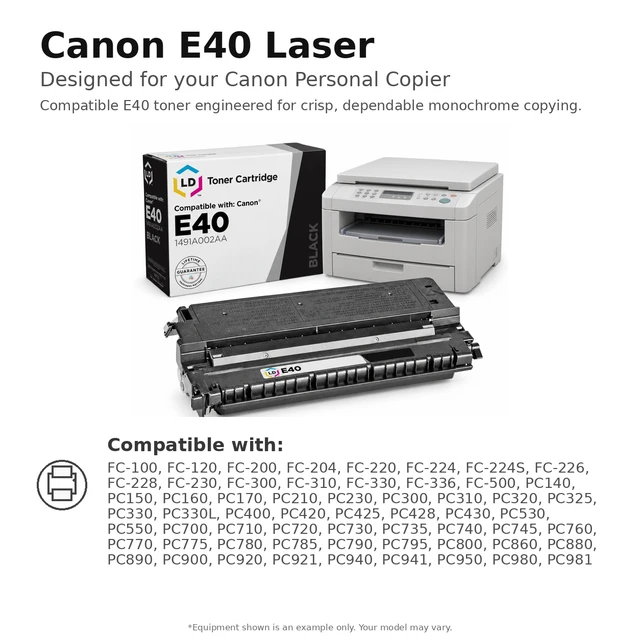 Alt view image 6 of 7 - LD Products Compatible Toner Replacement for Canon E40 (Black, 5-Pk)
