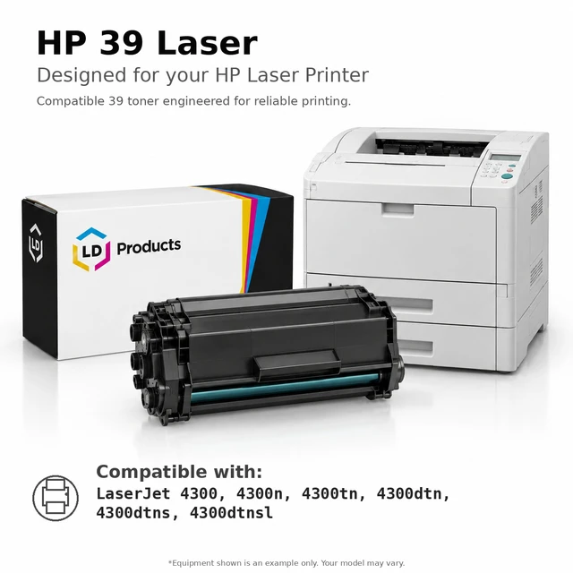 Alt view image 6 of 7 - LD Compatible Replacements for HP 39A / Q1339A 3PK Black Toner Cartridges